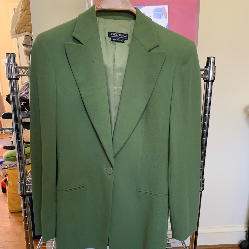 Green Giorgio Armani wool jacket sz42IT